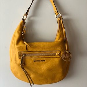 Michael Kors Yellow Leather Pebble Hobo
